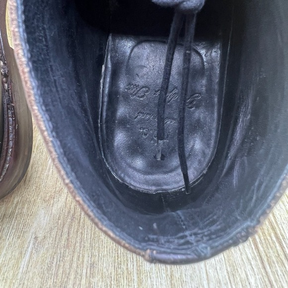 N.D.C Made By Hand Chukka Boots Men's Size 9.5 EU 42.5 Black Leather‎ Shoes - Picture 5 of 10